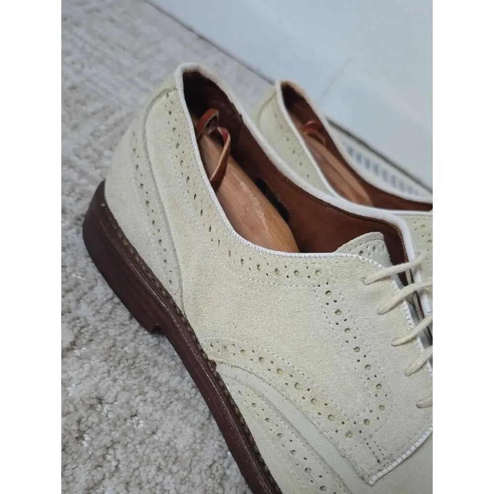 Allen Edmunds | Players Shoes - Cream Suede Wingtip Oxfords